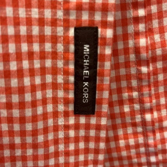 Michael Kors Men’s Button Down Short-Sleeve Shirt - Size Medium Slim Fit - Picture 8 of 12
